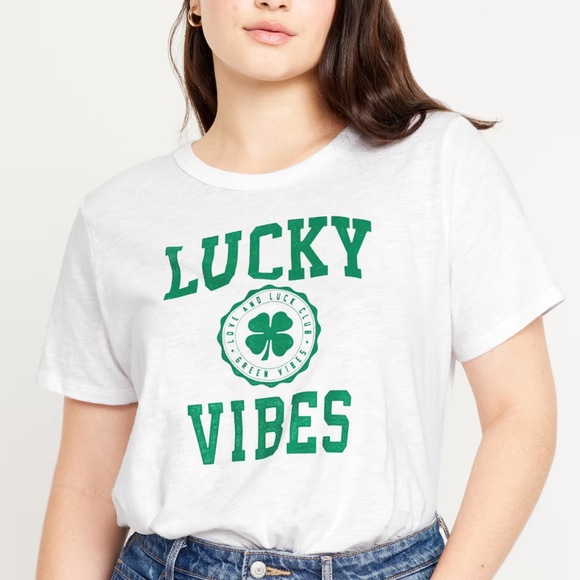 NWT OLD NAVY EveryWear Slub-Knit Graphic T-Shirt Color: Calla Lilies - Picture 5 of 10